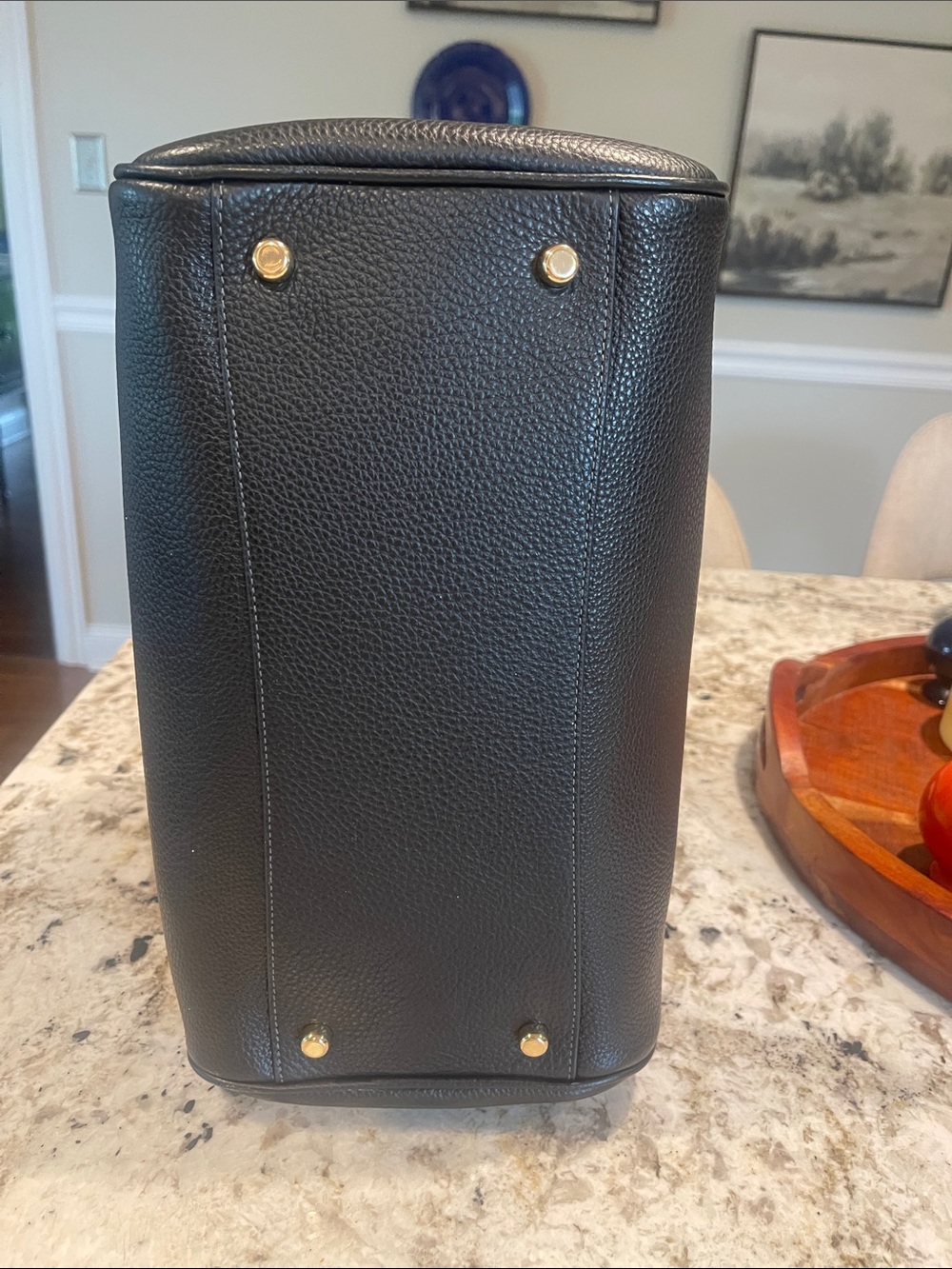 Coach Black Pebbled Leather Large Rowen with Gold Hardware - Picture 5 of 6